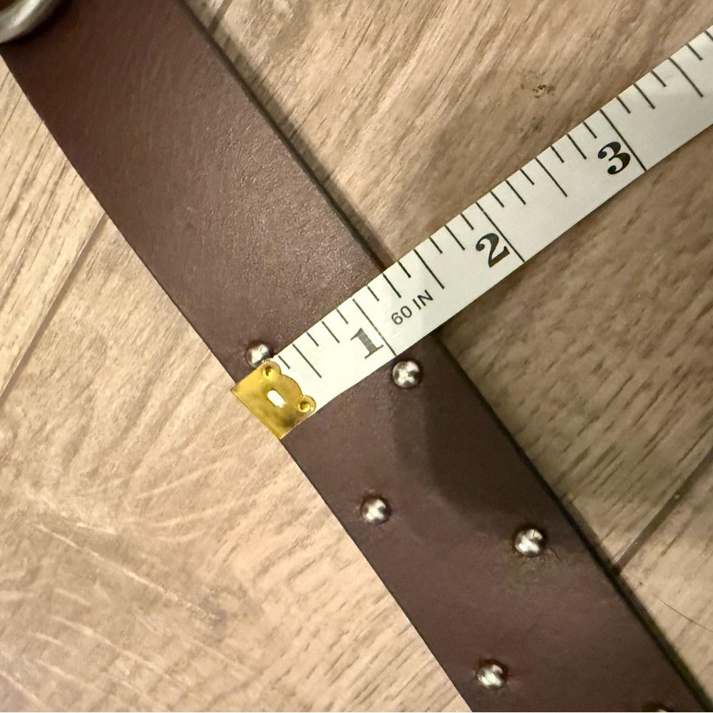 NWT Lucky Brand brown leather stud belt - Picture 6 of 7